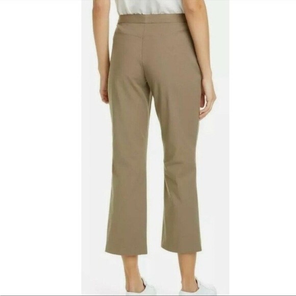 Theory Khaki Green Double Stretch cropped trouser pants women’s size XS 2 - Picture 3 of 14